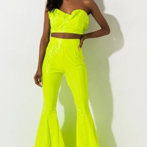 Neon Latex 2 Piece Set Size M